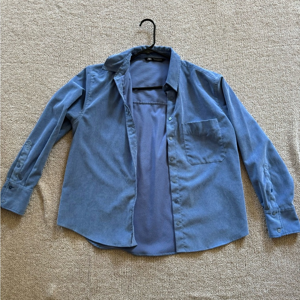 Zara button up top